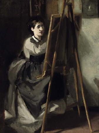 Eva Gonzales Portrait of Sister as Artist